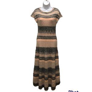 Free People Anthropologie Knit Striped Maxi Sweater Dress Spring Women's Sz M